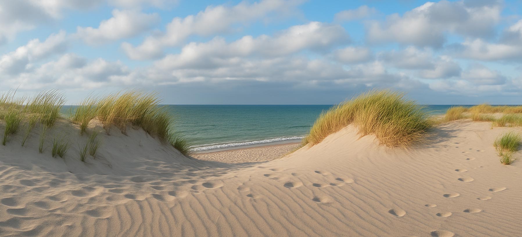 Ein Strand bei der Nordsee in Sylt.
